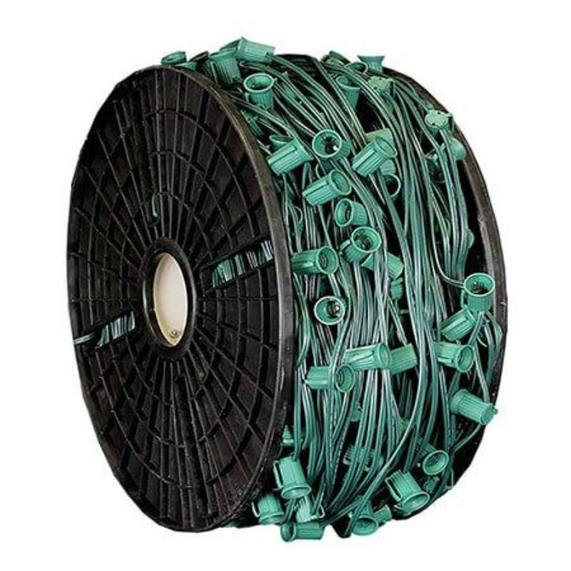 C9 Socket Wire · 15-inch Spacing — Green