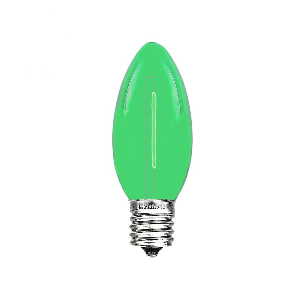 C9 Filament LED Bulbs — Green