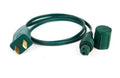 Coaxial Power Adapter Cord — Green