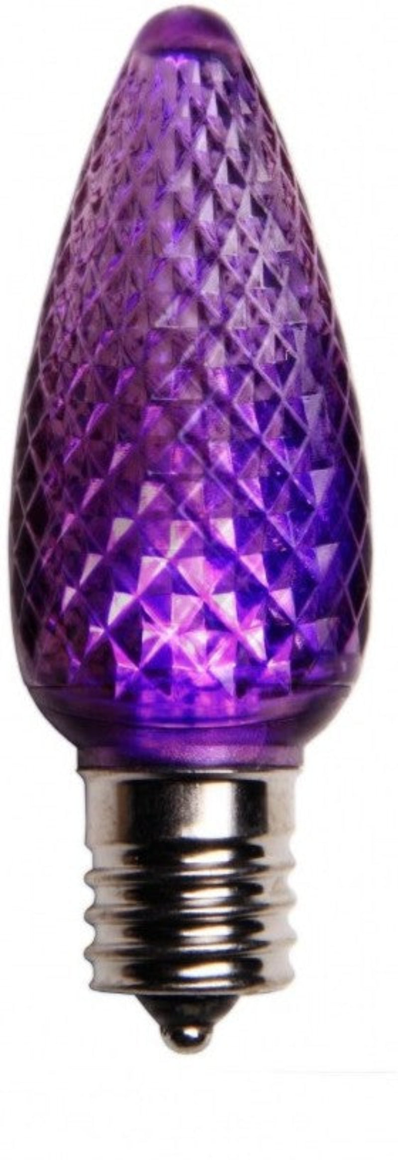 C9 Faceted LED Bulbs — Purple