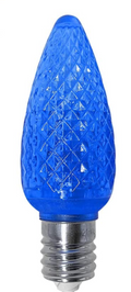 C9 Faceted LED Bulbs — Blue