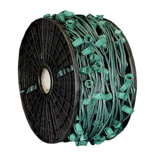 C9 Socket Wire · 15-inch Spacing — Green