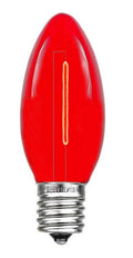 C9 Filament LED Bulbs — Red
