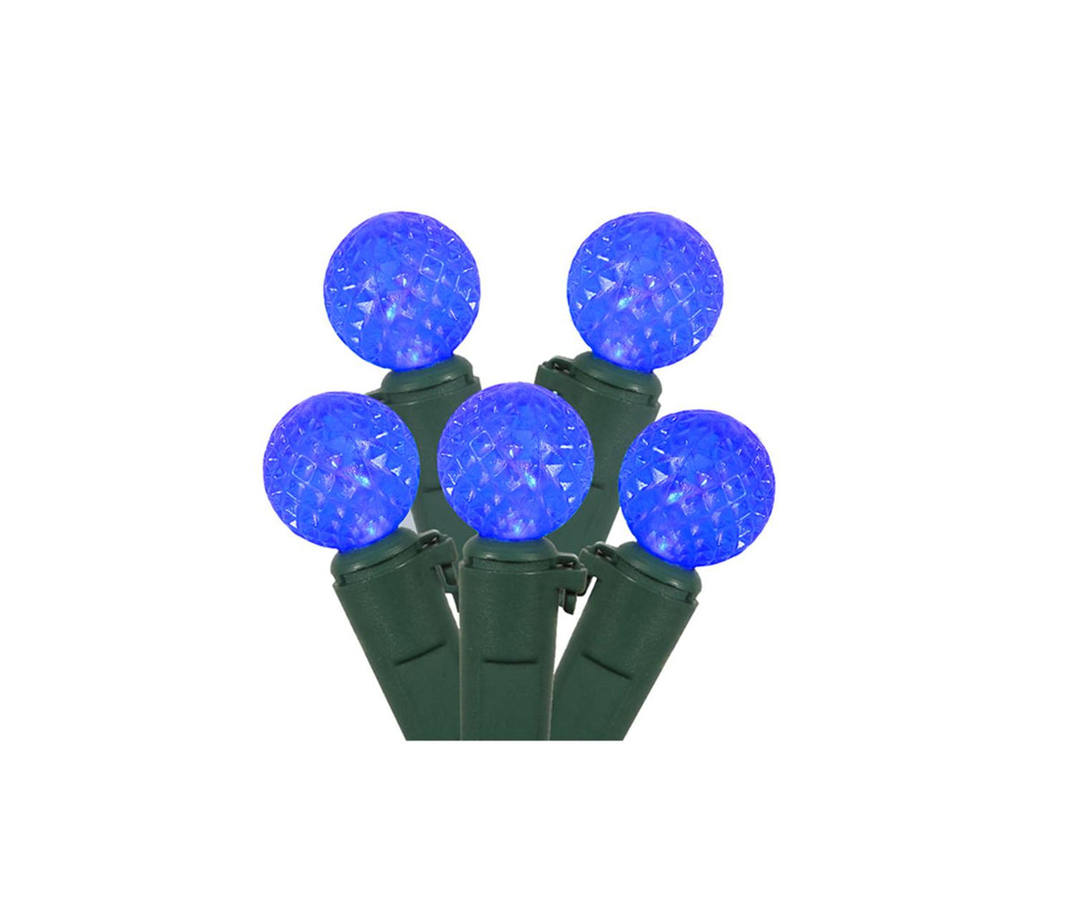G12 Faceted LED Mini Light Strings — Blue