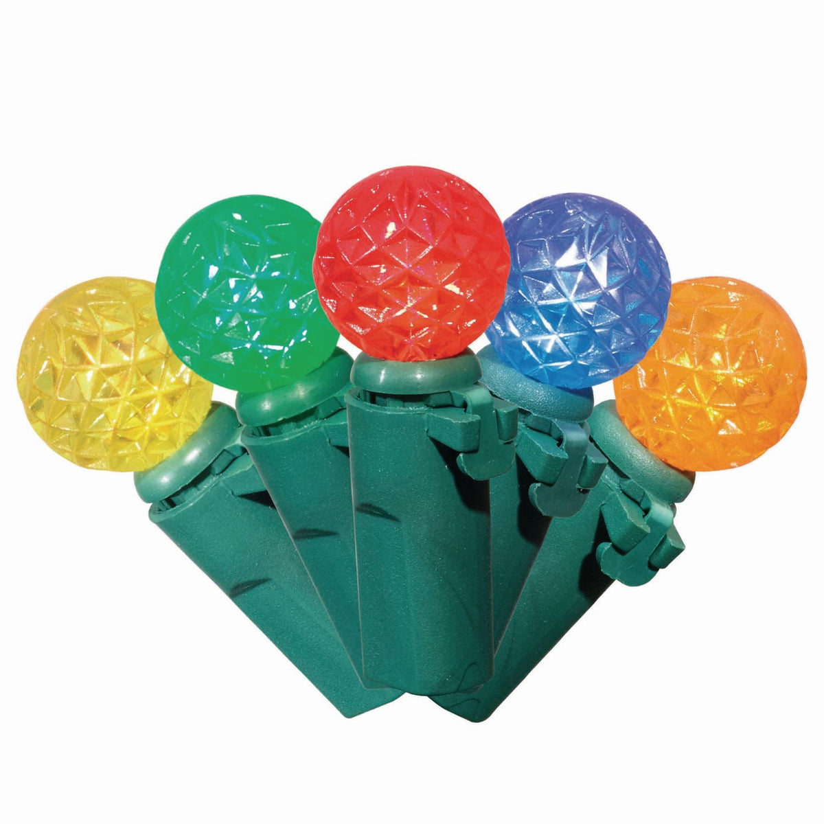 G12 Faceted LED Mini Light Strings — Multi-Coloured