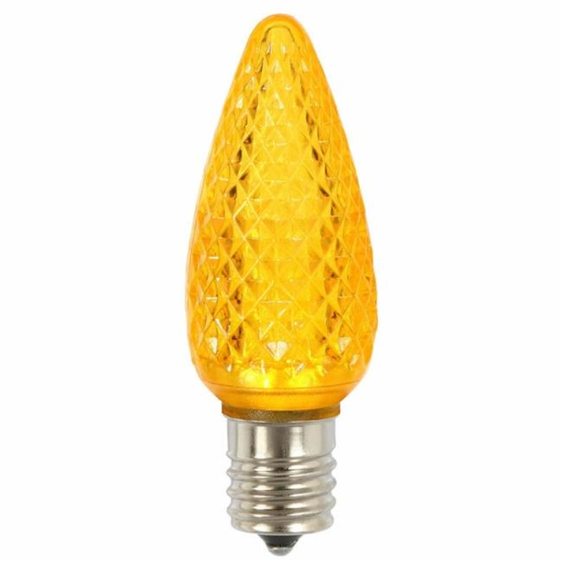 C9 Faceted LED Bulbs — Yellow